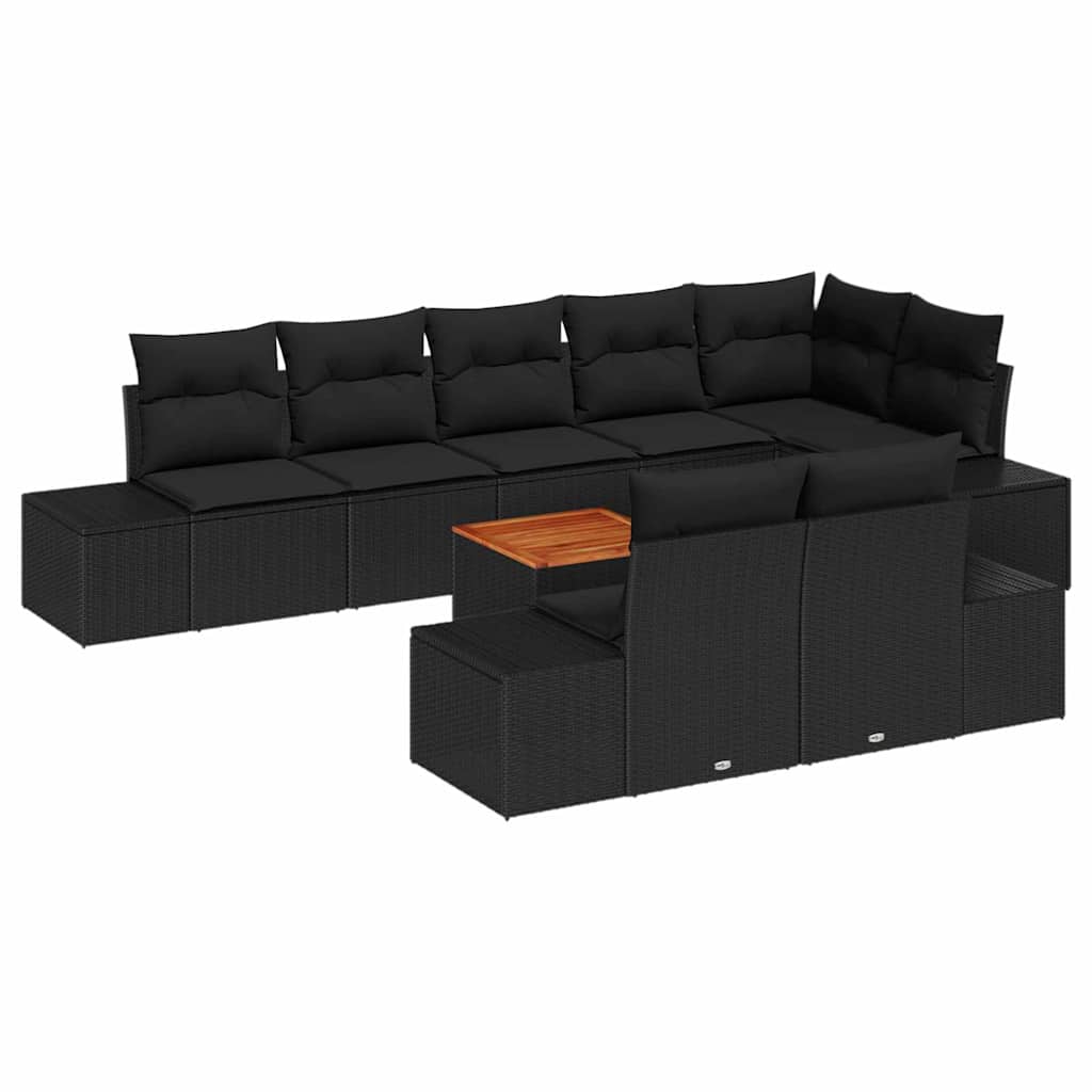 Tuin Sofa Set Met Kussen 9 Pcs Poly Riet