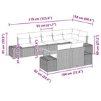 Tuin Sofa Set Met Kussen 9 Pcs Poly Riet