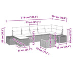Tuin Sofa Set Met Kussen 8 Pcs Poly Riet