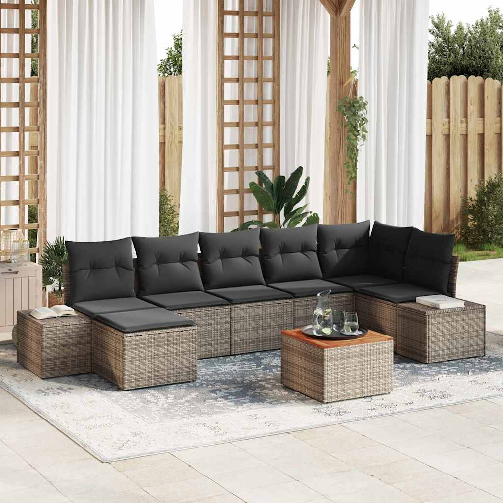Tuin Sofa Set Met Kussen 8 Pcs Poly Riet