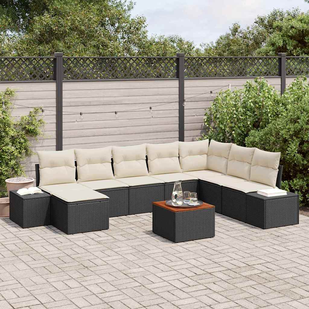 Tuin Sofa Set Met Kussen 9 Pcs Poly Riet