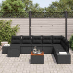 Tuin Sofa Set Met Kussen 9 Pcs Poly Riet