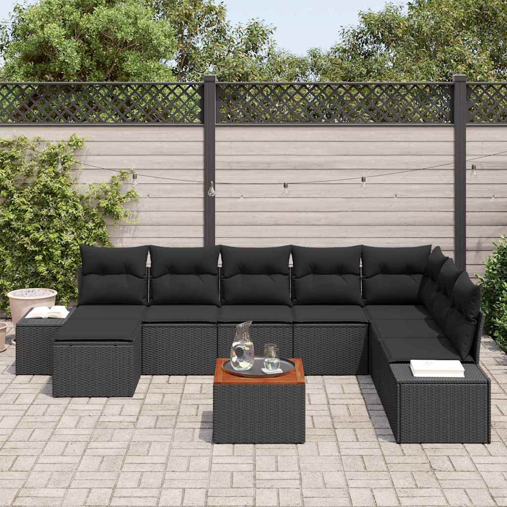 Tuin Sofa Set Met Kussen 9 Pcs Poly Riet