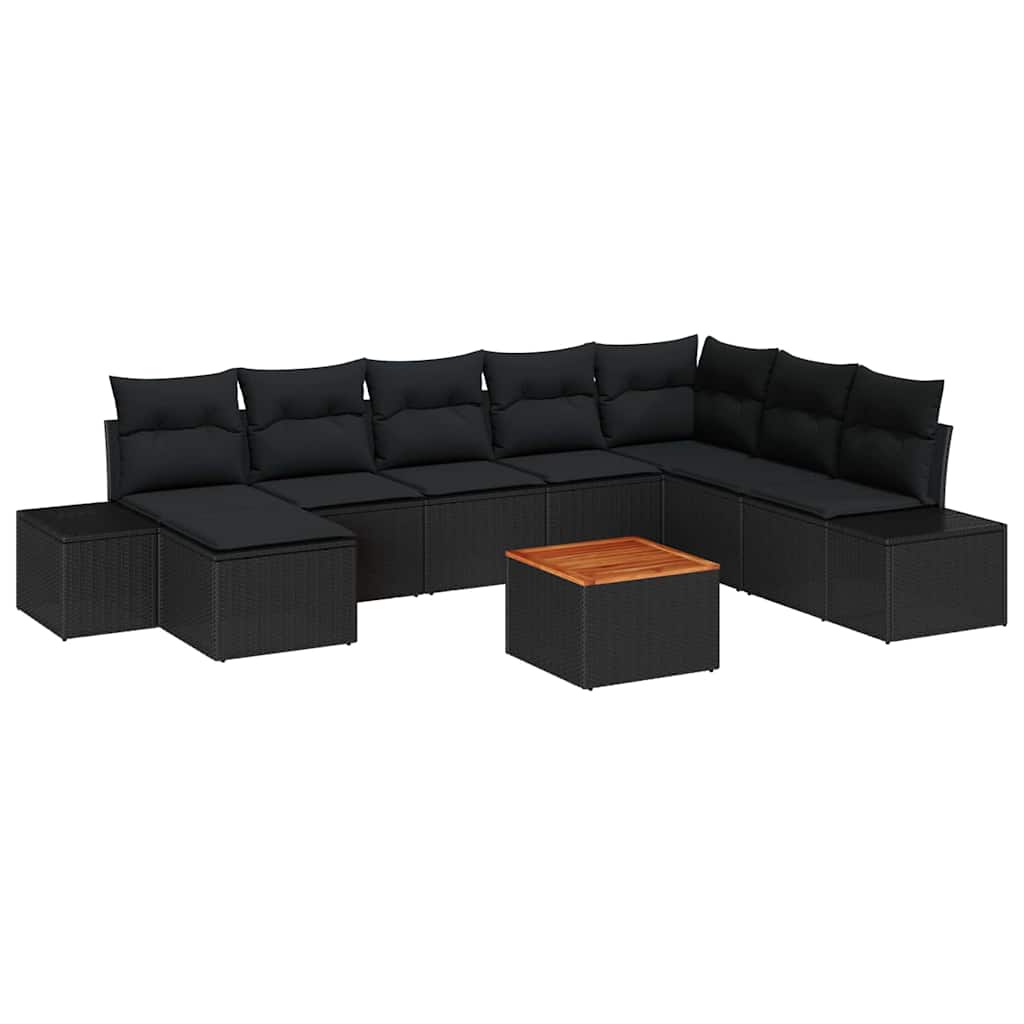 Tuin Sofa Set Met Kussen 9 Pcs Poly Riet