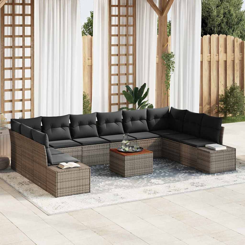 Tuin Sofa Set Met Kussen 11 Pcs Poly Riet