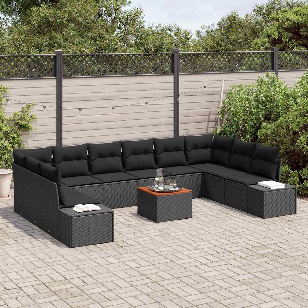 Tuin Sofa Set Met Kussen 11 Pcs Poly Riet