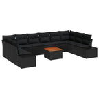 Tuin Sofa Set Met Kussen 11 Pcs Poly Riet