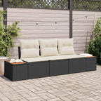 Tuin Sofa Set Met Kussen Poly Riet