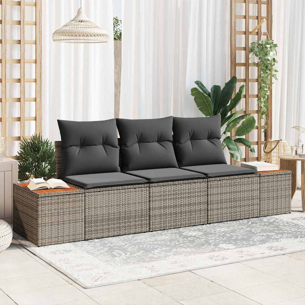 Tuin Sofa Set Met Kussen Poly Riet