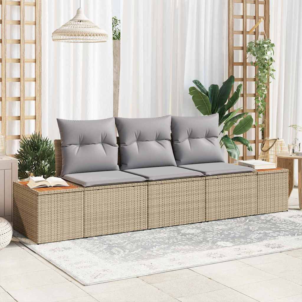 Tuin Sofa Set Met Kussen Poly Riet