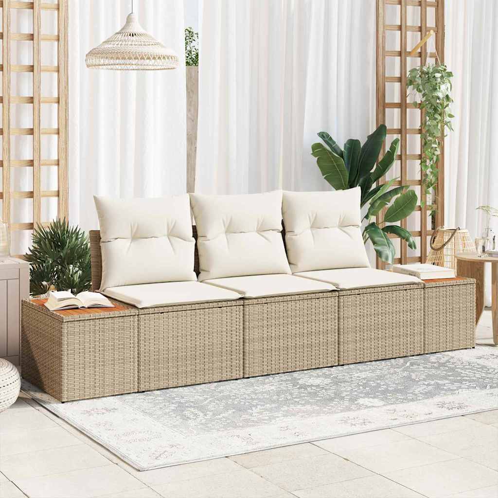 Tuin Sofa Set Met Kussen Poly Riet