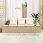 Tuin Sofa Set Met Kussen Poly Riet