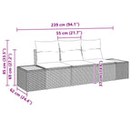 Tuin Sofa Set Met Kussen Poly Riet