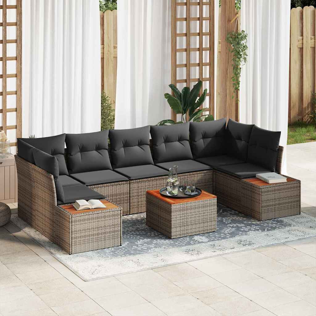 Tuin Sofa Set Met Kussen 8 Pcs Poly Riet