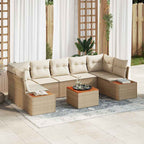Tuin Sofa Set Met Kussen 8 Pcs Poly Riet