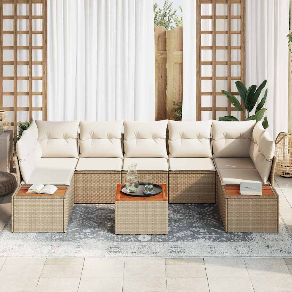 Tuin Sofa Set Met Kussen 8 Pcs Poly Riet