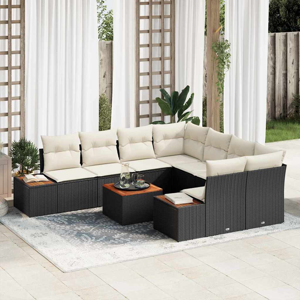Tuin Sofa Set Met Kussen 9 Pcs Poly Riet