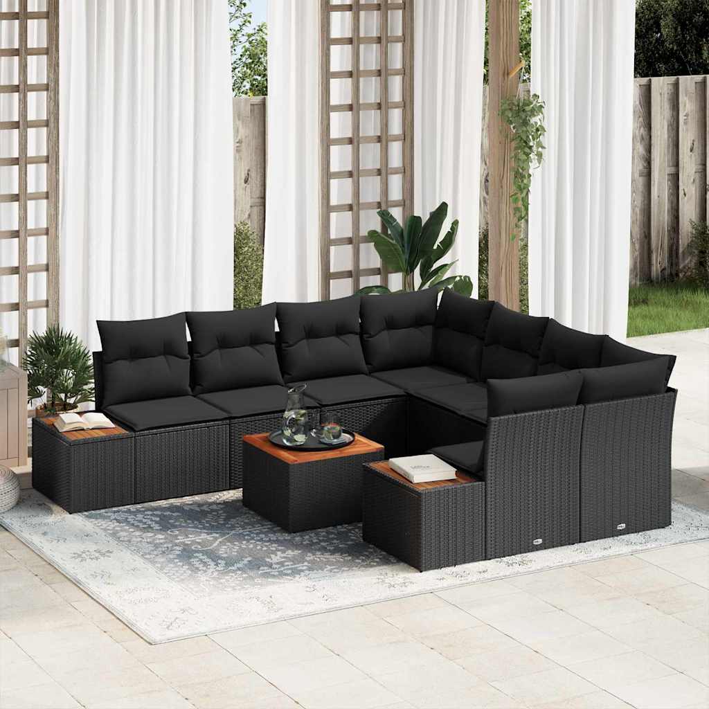 Tuin Sofa Set Met Kussen 9 Pcs Poly Riet