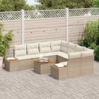 Tuin Sofa Set Met Kussen 9 Pcs Poly Riet