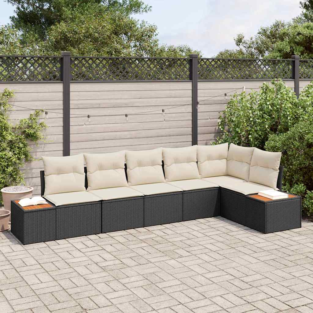 Tuin Sofa Set Met Kussen 7 Pcs Poly Riet