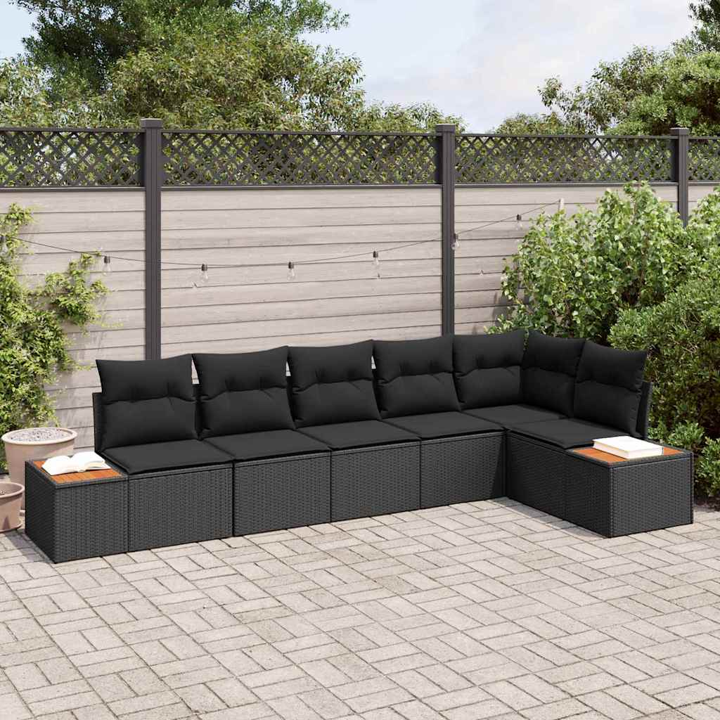 Tuin Sofa Set Met Kussen 7 Pcs Poly Riet