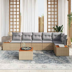Tuin Sofa Set Met Kussen 7 Pcs Poly Riet