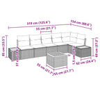 Tuin Sofa Set Met Kussen 7 Pcs Poly Riet