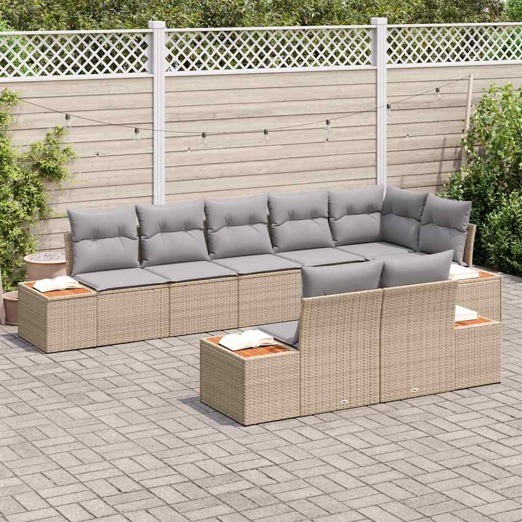 Tuin Sofa Set Met Kussen 8 Pcs Poly Riet