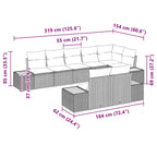 Tuin Sofa Set Met Kussen 8 Pcs Poly Riet