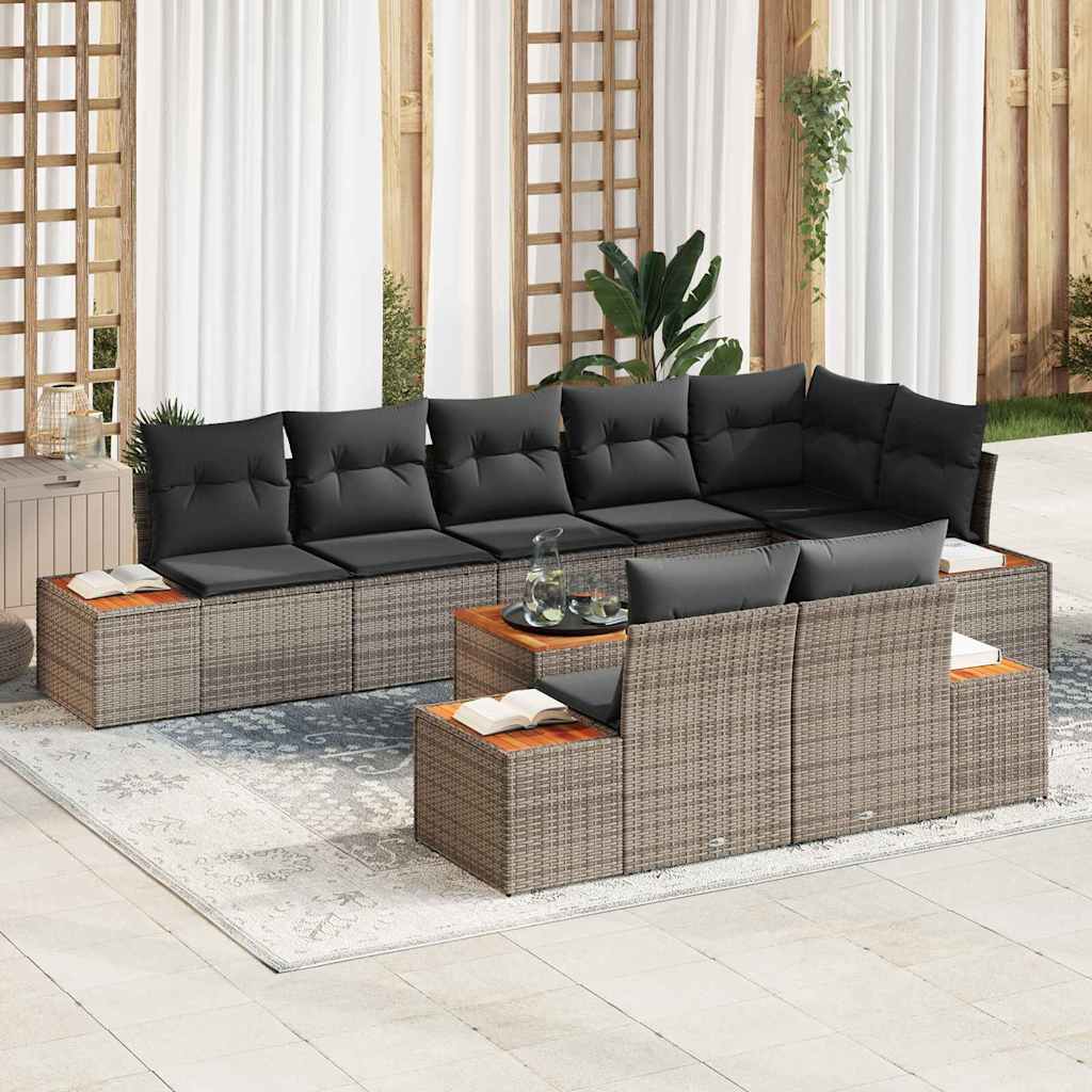 Tuin Sofa Set Met Kussen 8 Pcs Poly Riet