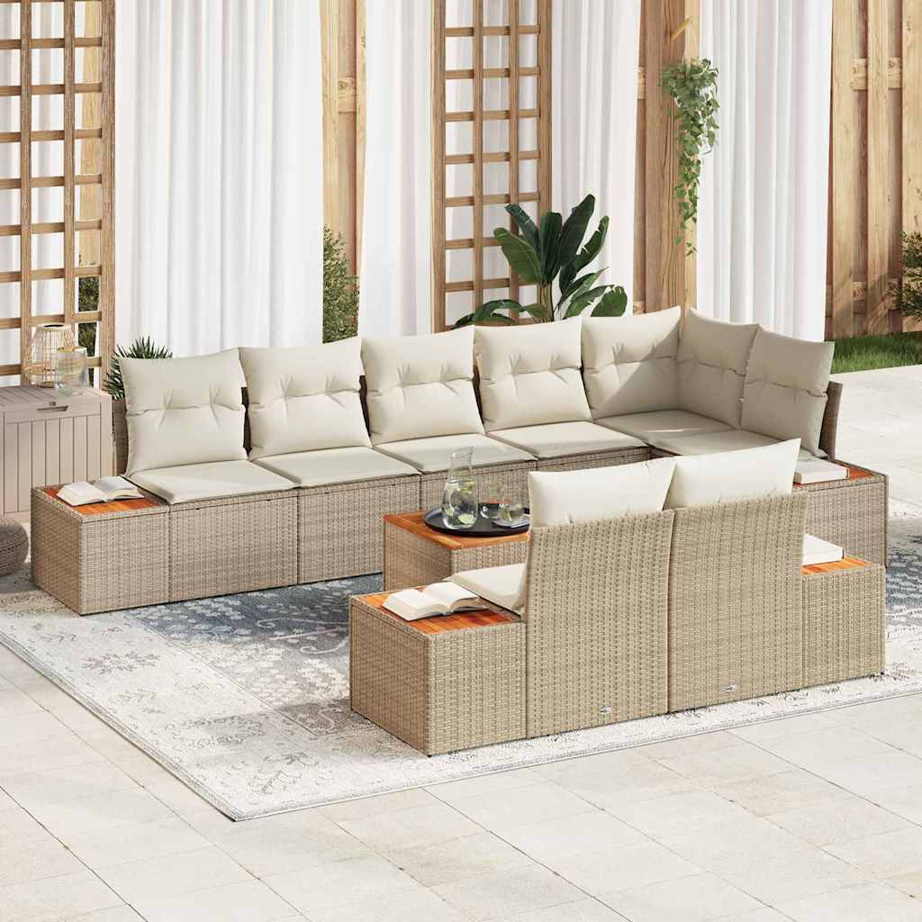 Tuin Sofa Set Met Kussen 8 Pcs Poly Riet