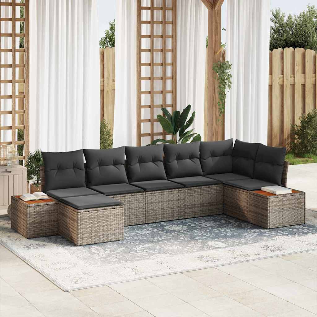 Tuin Sofa Set Met Kussen 8 Pcs Poly Riet
