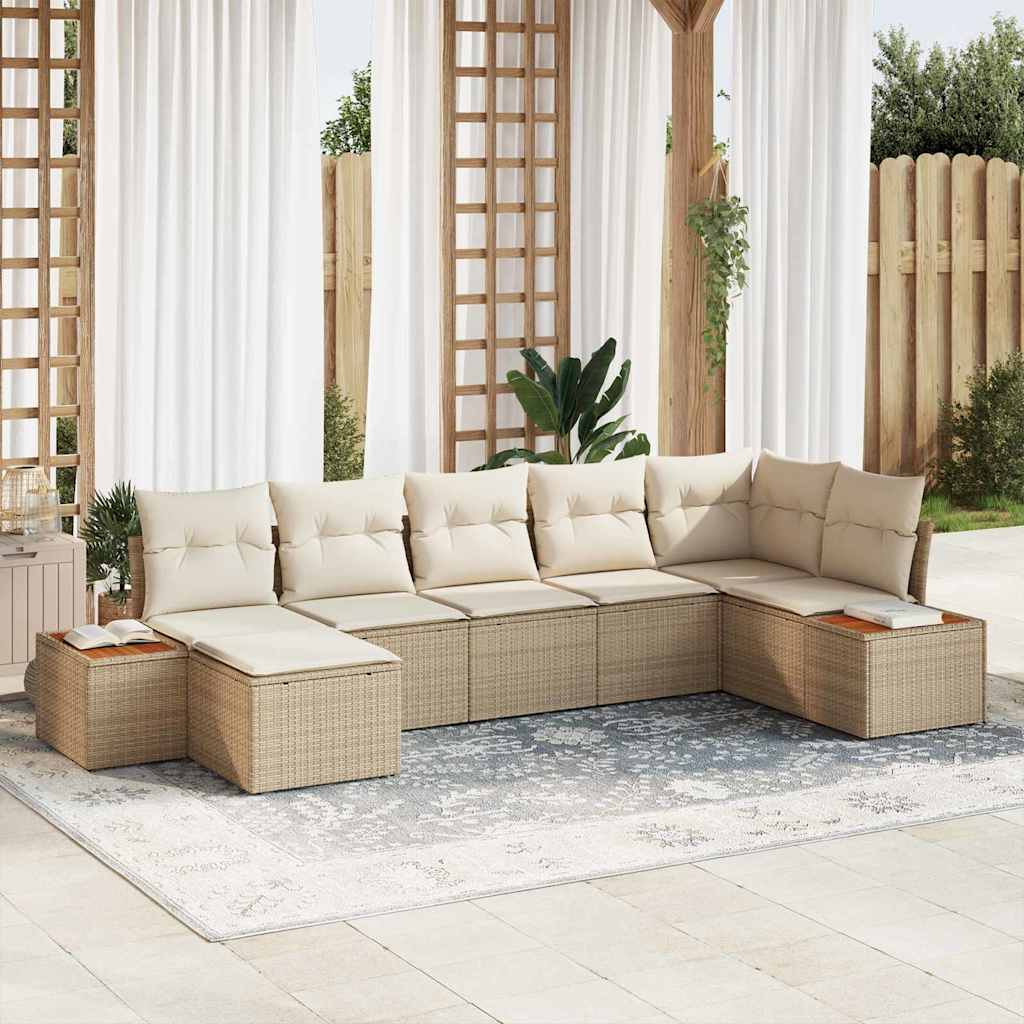Tuin Sofa Set Met Kussen 8 Pcs Poly Riet