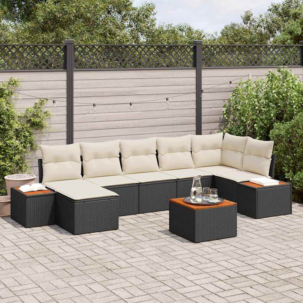Tuin Sofa Set Met Kussen 8 Pcs Poly Riet