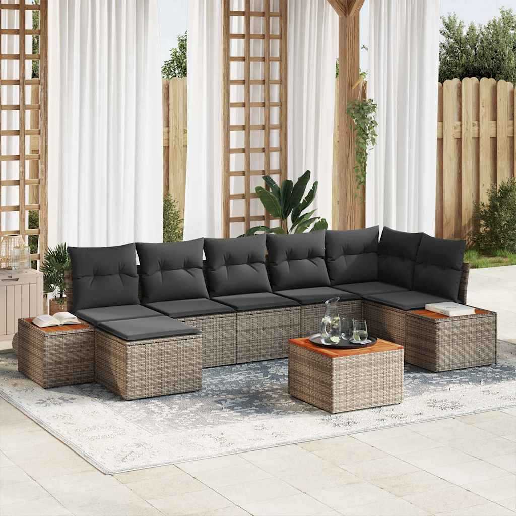 Tuin Sofa Set Met Kussen 8 Pcs Poly Riet