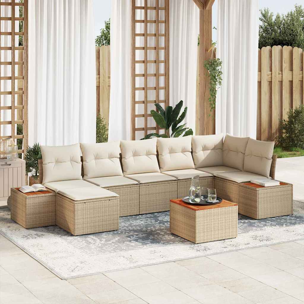 Tuin Sofa Set Met Kussen 8 Pcs Poly Riet