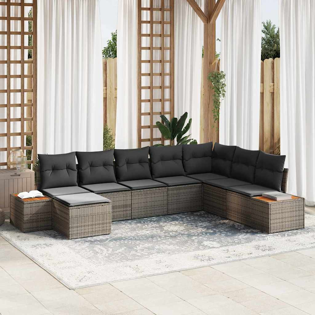 Tuin Sofa Set Met Kussen 8 Pcs Poly Riet