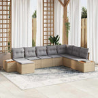 Tuin Sofa Set Met Kussen 8 Pcs Poly Riet