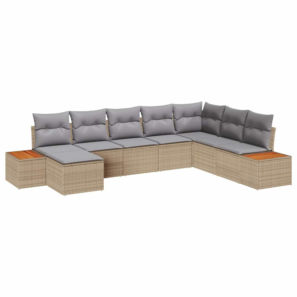 Tuin Sofa Set Met Kussen 8 Pcs Poly Riet