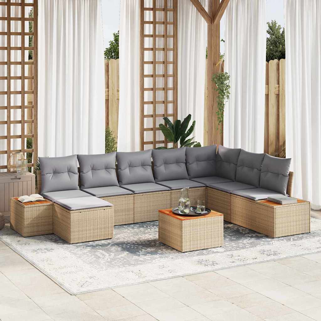 Tuin Sofa Set Met Kussen 8 Pcs Poly Riet