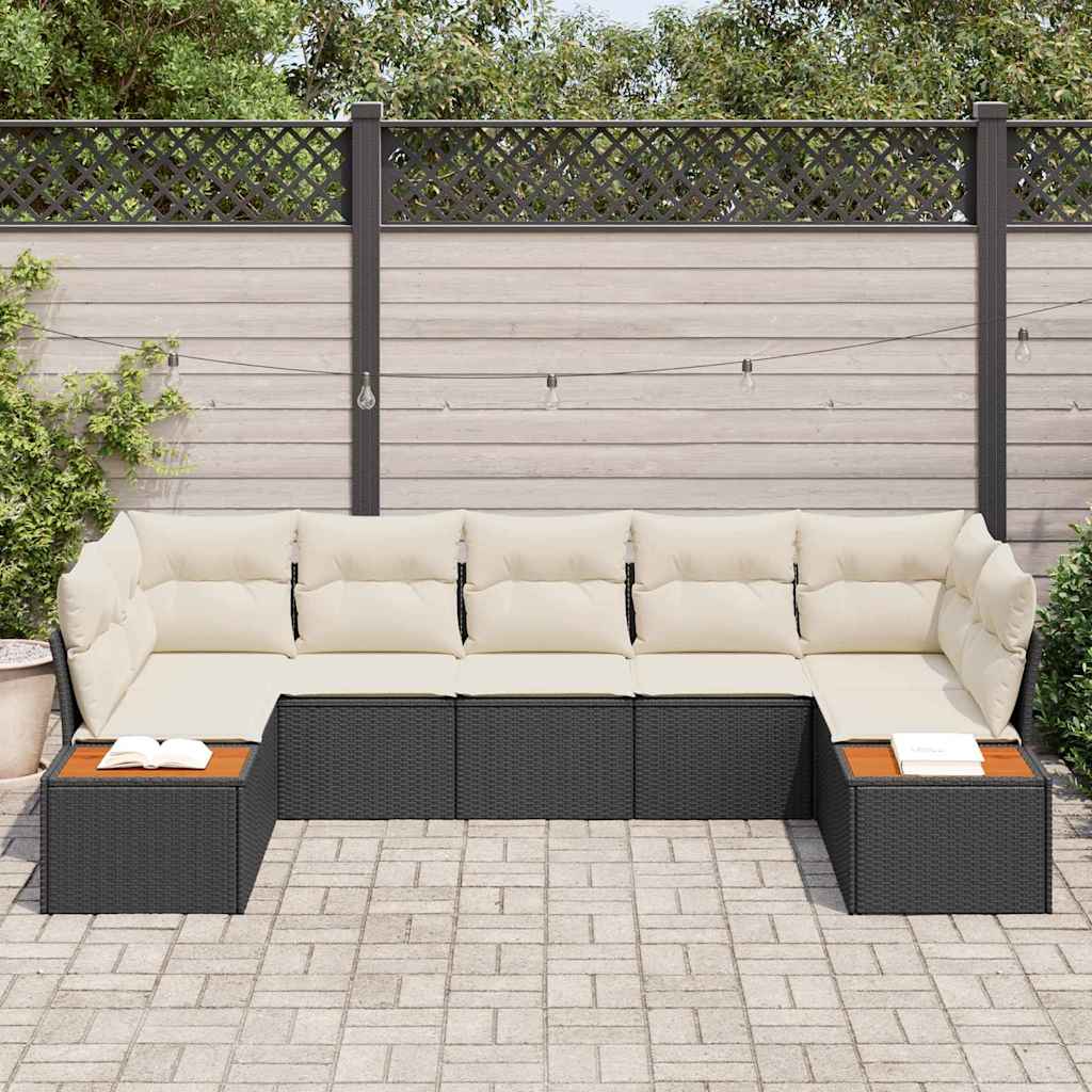 Tuin Sofa Set Met Kussen 7 Pcs Poly Riet