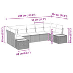 Tuin Sofa Set Met Kussen 7 Pcs Poly Riet