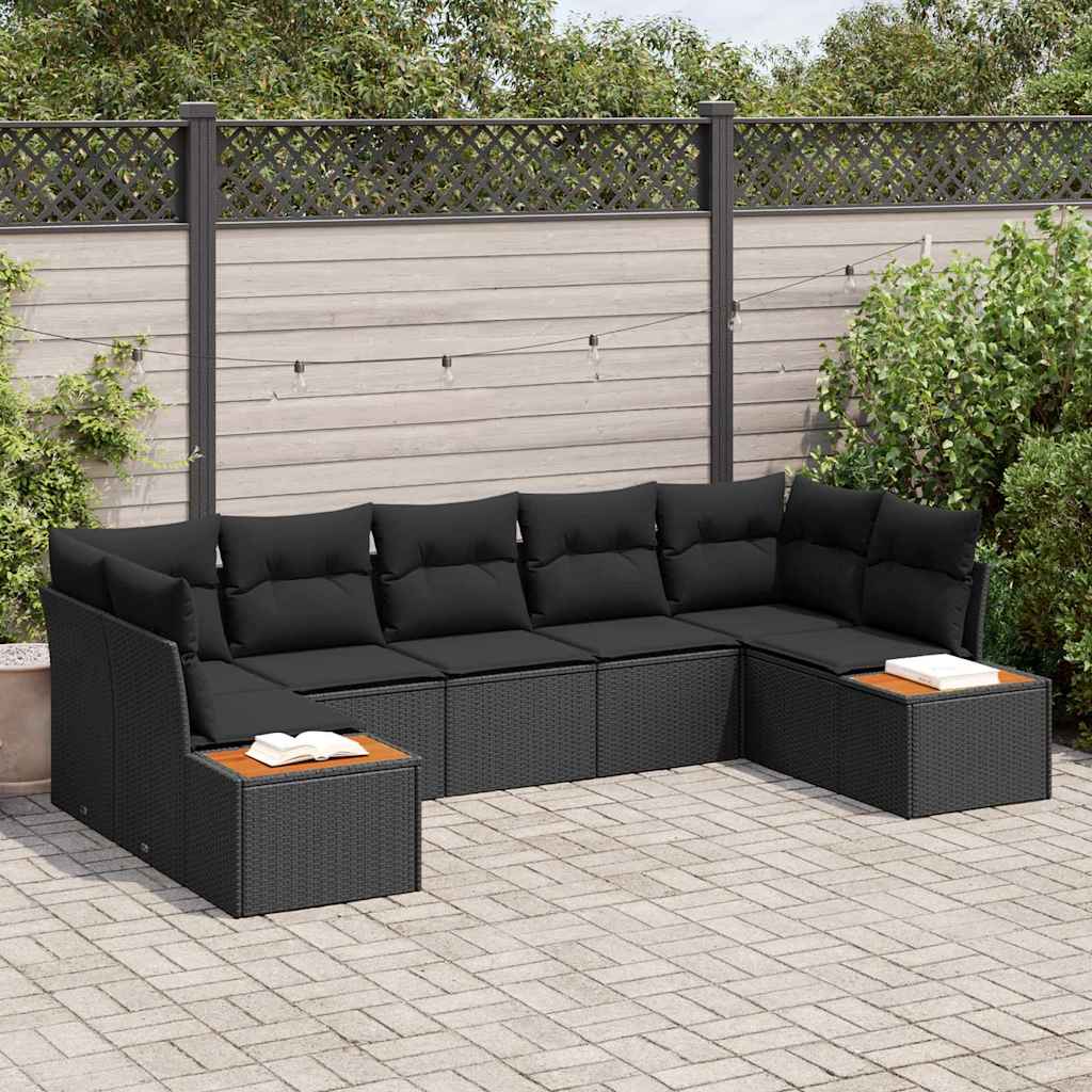 Tuin Sofa Set Met Kussen 7 Pcs Poly Riet