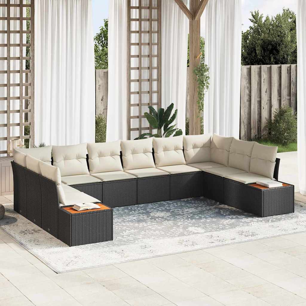 Tuin Sofa Set Met Kussen 11 Pcs Poly Riet