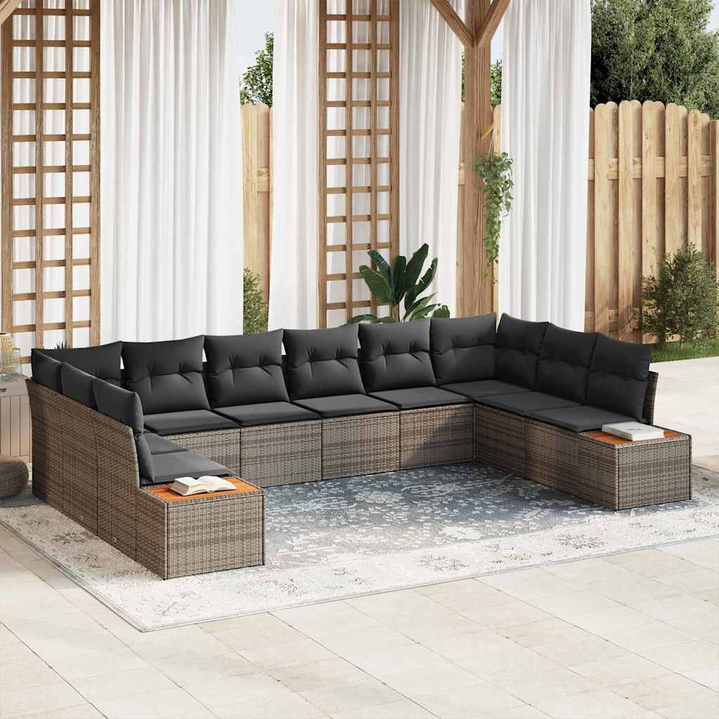 Tuin Sofa Set Met Kussen 11 Pcs Poly Riet