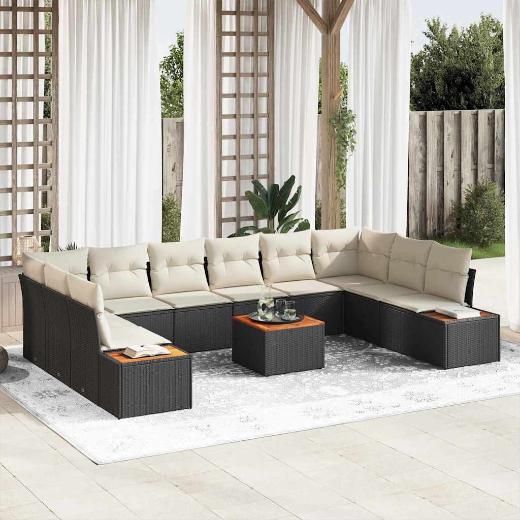 Tuin Sofa Set Met Kussen 11 Pcs Poly Riet