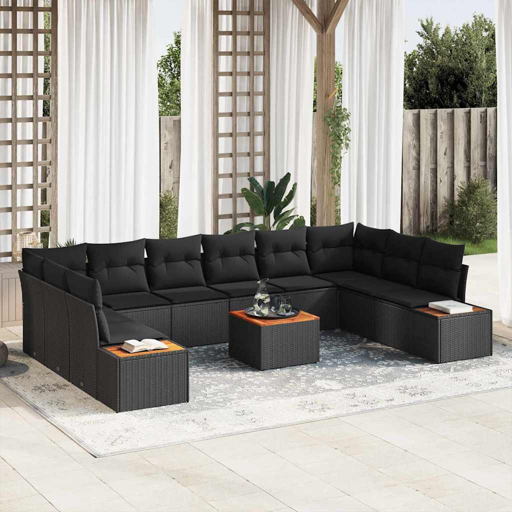 Tuin Sofa Set Met Kussen 11 Pcs Poly Riet