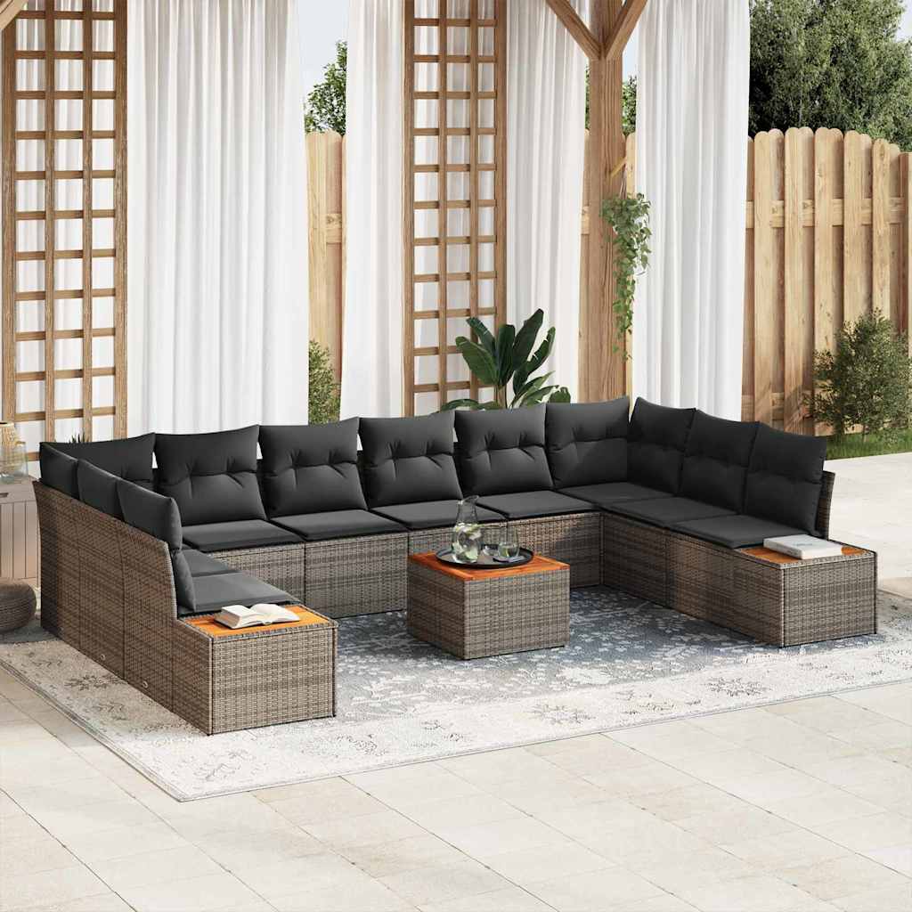 Tuin Sofa Set Met Kussen 11 Pcs Poly Riet