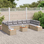 Tuin Sofa Set Met Kussen 11 Pcs Poly Riet
