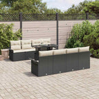 Tuin Sofa Set Met Kussen 9 Pcs Poly Riet